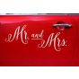  Hääautotarra - Mr and Mrs