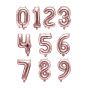  Numerofoliopallot, ruusukulta, 35 cm