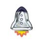  Pahvilautaset - Space Rocket, 6kpl