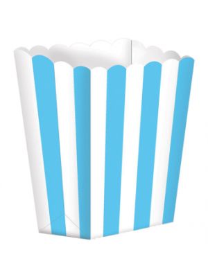  Pienet Popcorn-rasiat - Sininen-raidallinen 5kpl