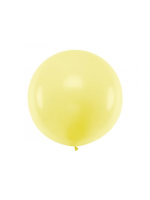  Jätti-ilmapallo - Pastelli, Keltainen, 1m