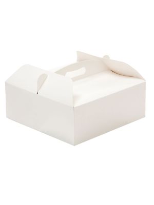  Kakkulaatikko kahvalla, Valkoinen, 26x26x10cm