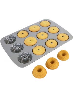 PME Non-stick leivontapelti, Minikakku Fancy Ring, 12 leivosta