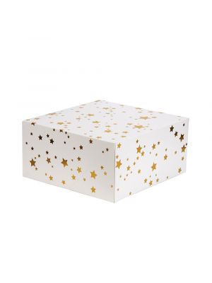  Kakkulaatikko, Kultaiset Tähdet, 26x26x12,7cm