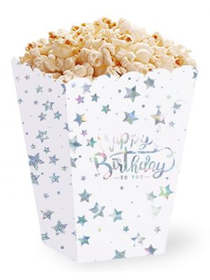  Popcorn-rasiat, Happy Birthday, 6kpl