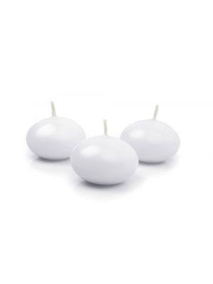  Valkoiset kelluvat kynttilät - 5 cm, 10 kpl