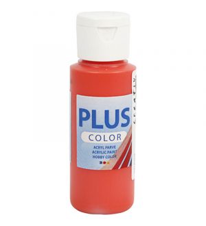  Plus Color Askartelumaali, Briljantin Punainen, 60 ml