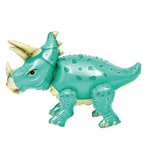  3D Foliopallo - Triceratops, Turkoosi, 55x91cm