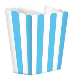  Pienet Popcorn-rasiat - Sininen-raidallinen 5kpl