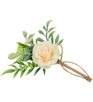  Kattauskoriste - Aprikoosinvärinen ruusu, 15cm