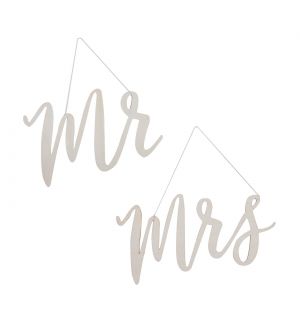  Puiset tuolikoristeet, Mr Mrs