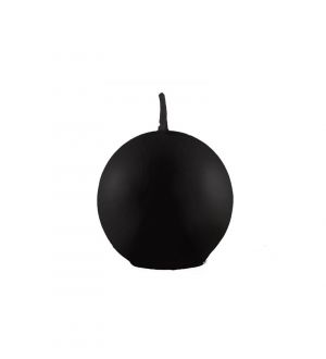  Musta Pyöreä Kynttilä, 6cm