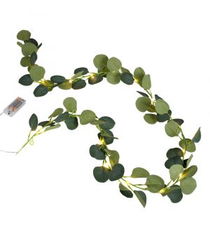  Eukalyptus köynnös LED-valoilla, 2m
