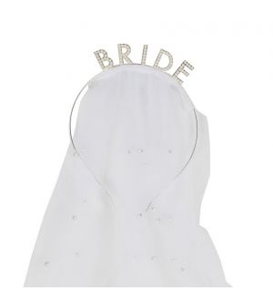  Hiuspanta ja huntu - Bride, Valkoinen