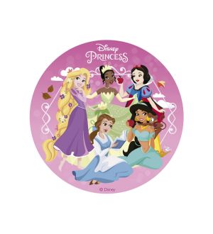  Kakkukuva vohvelipaperi - Disney Prinsessat, 15,5cm