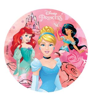  Kakkukuva vohvelipaperi - Disney Prinsessat, 20cm