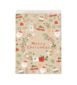  Paperipussit - Merry Christmas, joulukuvio, 10kpl
