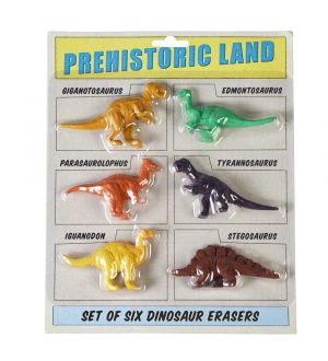  Pyyhekumit - Dinosaurus, 6kpl