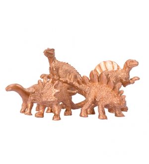  Dinosaurushahmot, Kulta, 5kpl