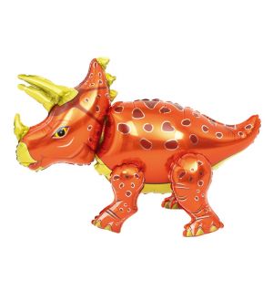  3D Foliopallo - Triceratops, Punainen, 55x91cm