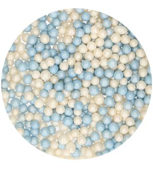 FunCakes Pehmeät sokerihelmet - Siniset/Valkoiset 60 g