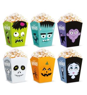  Popcorn kulhot - Halloween Monsters, 6kpl