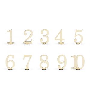  Puiset pöytänumerot, 1-10