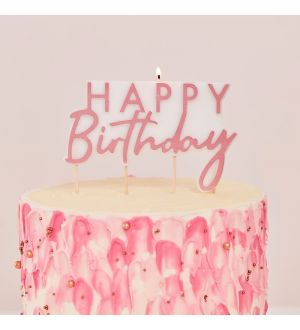  Kakkukynttilä, Happy Birthday, Ruusukulta
