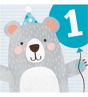  1st Birthday Bear Lautasliinat, 16kpl