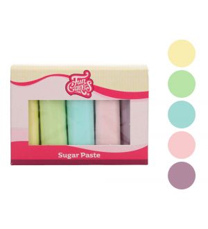 FunCakes Sokerimassa monipakkaus - Pastelliset värit, 5x100g