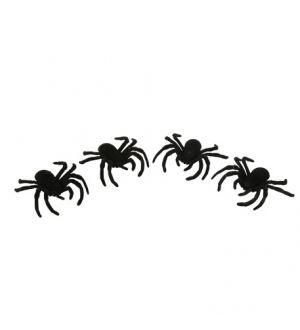  Hämähäkit - Musta Sametti, 7,5cm, 4kpl