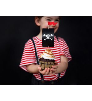  Cupcake kit - Pirates, 6 kpl