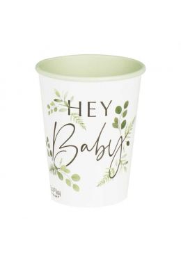  Pahvimukit, Botanical Hey Baby, 8kpl