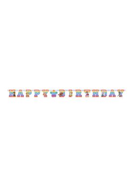  Banneri - Happy Birthday - Ryhmä Hau, Pastelli, 180cm
