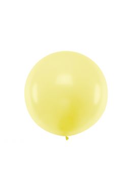  Iso ilmapallo - Pastelli, Keltainen, 60cm