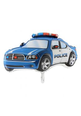  Foliopallo - Sininen poliisiauto, 78cm