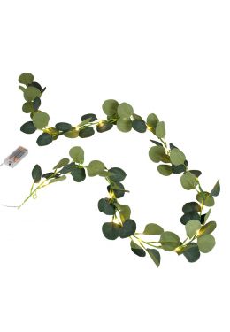  Eukalyptus köynnös LED-valoilla, 2m