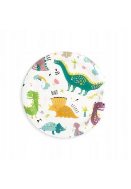  Pienet pahvilautaset - Happy Dinos, 18cm, 6kpl
