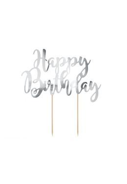  Kakkukoriste Happy Birthday - Hopea