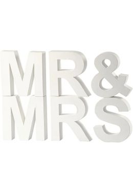  Kirjaimet - MR & MRS, Kartonki