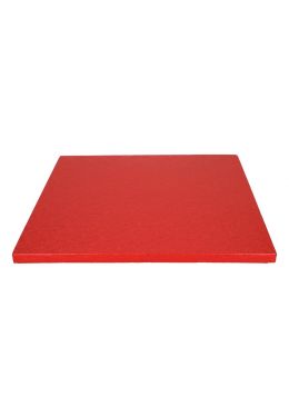 FunCakes Paksu punainen kakkualusta, neliö, 30cm