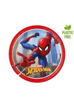  Pahvilautaset - Spiderman Crime Fighter, 20cm, 8kpl