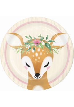  Pahvilautaset, Deer Little One, 17cm, 8kpl