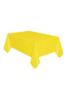  Pöytäliina muovi - Kirkkaan keltainen, 137x274cm