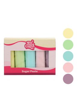 FunCakes Sokerimassa monipakkaus - Pastelliset värit, 5x100g