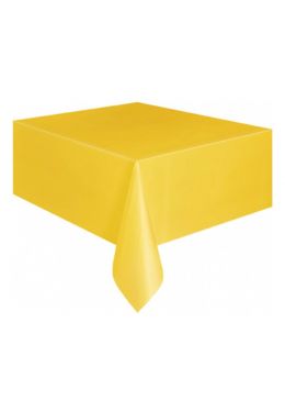  Pöytäliina muovi - Keltainen, 137x274cm