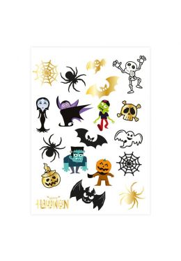  Halloween tatuoinnit - Monsters, 19kpl