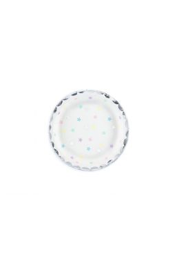  Pahvilautaset - Pastelliset tähdet, 18cm, 6kpl