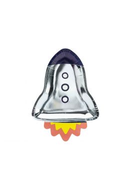  Pahvilautaset - Space Rocket, 6kpl