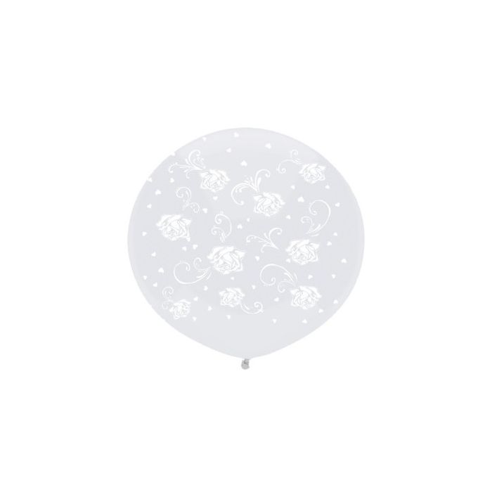  Jätti-ilmapallo - Valkoiset ruusut, 100cm